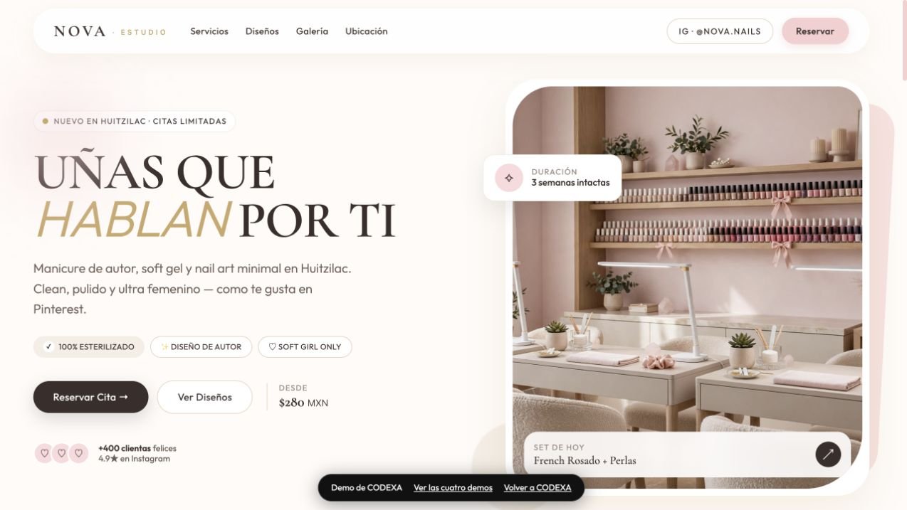 Vista previa de Nova · Uñas